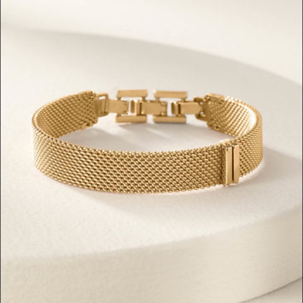 *Mesh Bracelet Band* KEEP COLLECTIVE Retired Gold